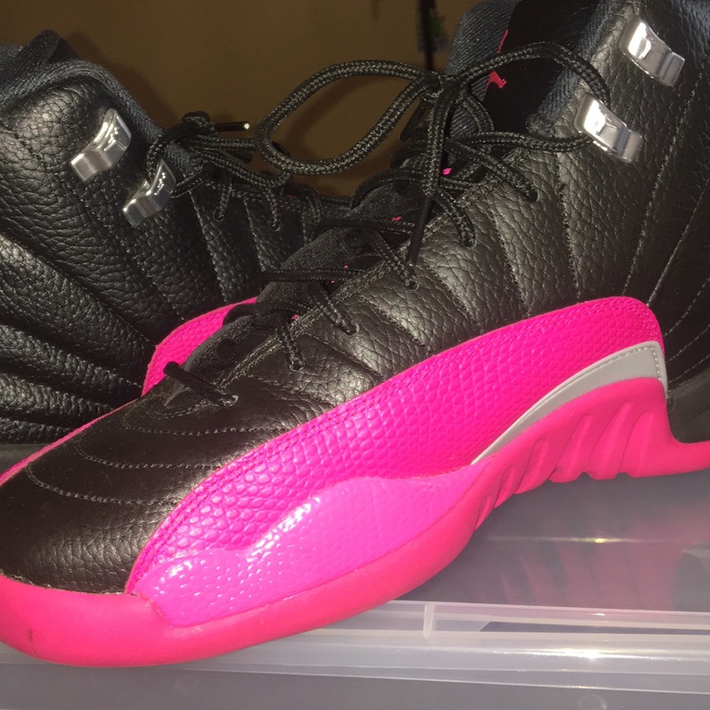 Jordan 12’s black deadly pink